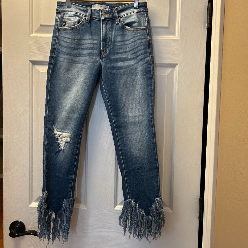 KanCan Blue Audrina Mid Rise Ankle Skinny Jeans, Size 7/27